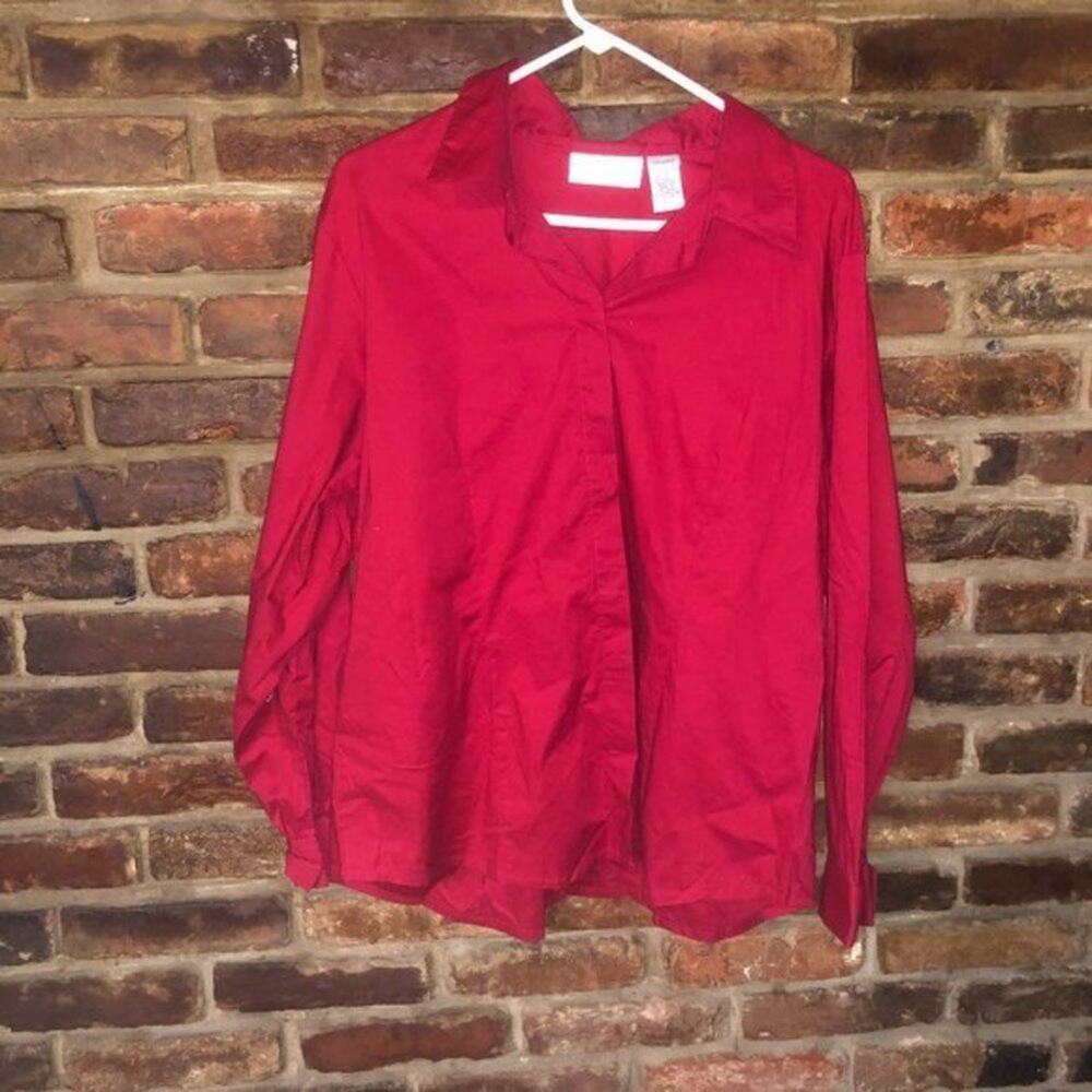Chadwicks Vintage 90's Red Button Down Shirt Women's Size 18W